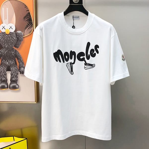 ★日本!!人気！モンクレール ロゴ Tシャツ 半袖 コットン フェイク 2色 moo13895